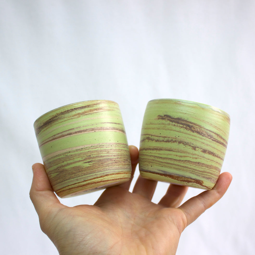Green Strata Cups